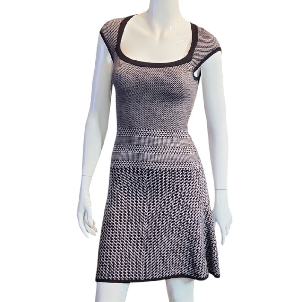 Nanette Lepore Houndstooth Flare Dress
